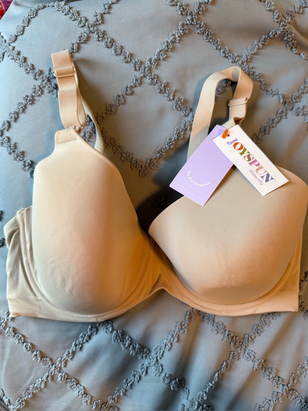 NWT joyspun nursing bras(2) with underwire size 38DD nude & black set